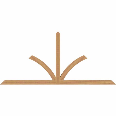 Ekena Millwork Richland Timber Gable Bracket, Western Red Cedar, 96"W x 44"H x 3 1/2"D x 3 1/2"F, 11/12 Pitch GBW096X44X0404RIC00SWR